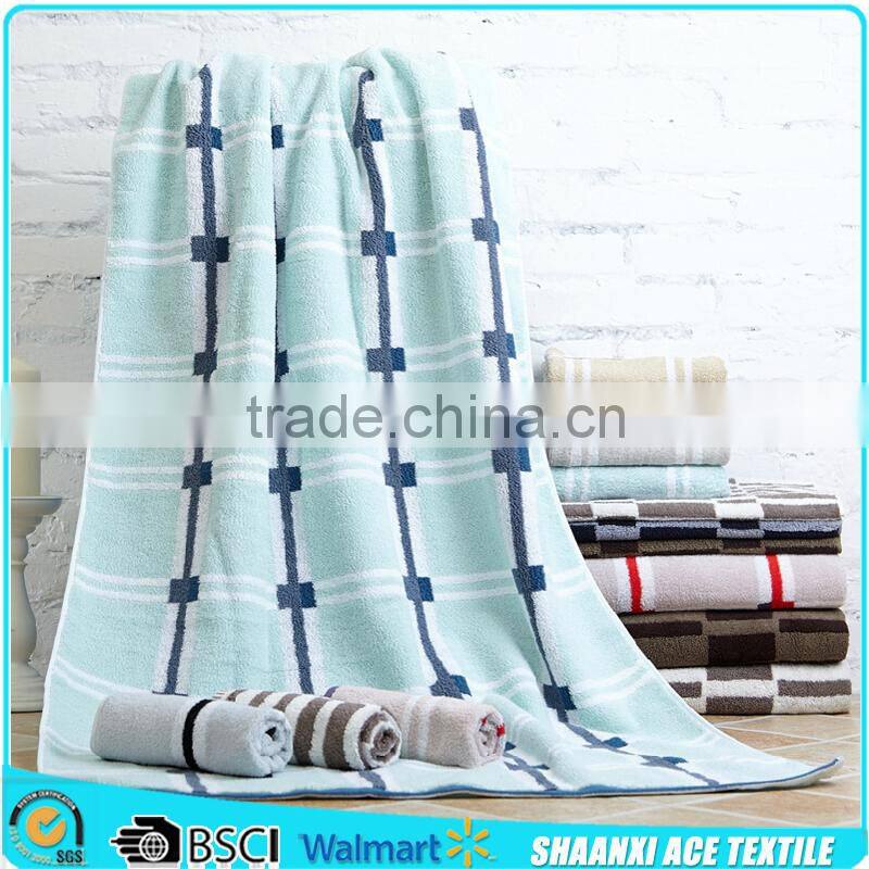 High quality luxurious hotel towel 100% cotton customized yarn-dyed bath towel