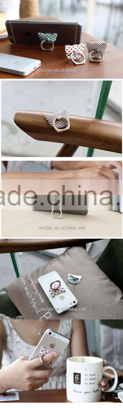 Factory Price Smart Slim Metal KickStand Holder For Cell Phone 360 degree rotation Ring Buckles Cat Phone Holder