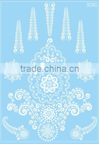 martial arts fans black Water transfer temporary bridal lace white sexy durable tattoo sticker