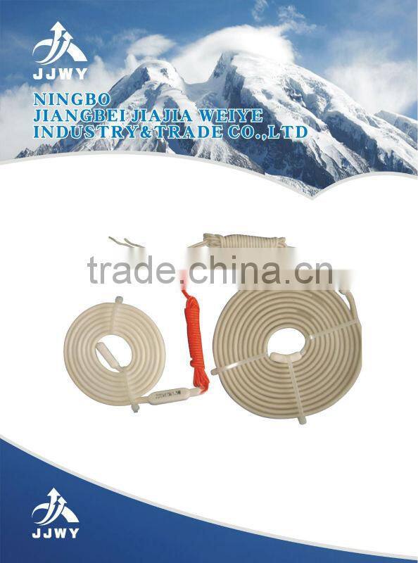 Silicon elastomer insulated drain pipe roof de-icing