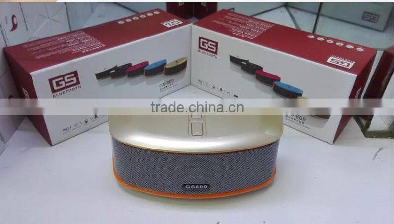 GS809 Portable Stereo Bass music TF card reader Bluetooth speaker for Mobile phone/Computer with coloured lamp