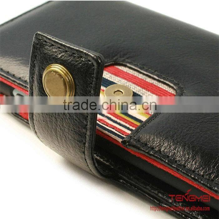 vintage leather wallet magnetic case for samsung s7 edge