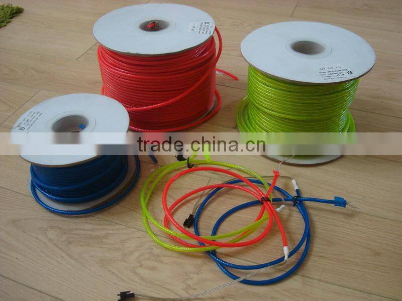 Super pull"Polar light 3"5.0mm el wire +Steel wire 0.55mmX2PCS +Nylon weaves the network