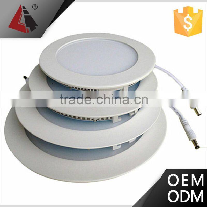 Ultrathin flat recessed round LED panel drop light with CE