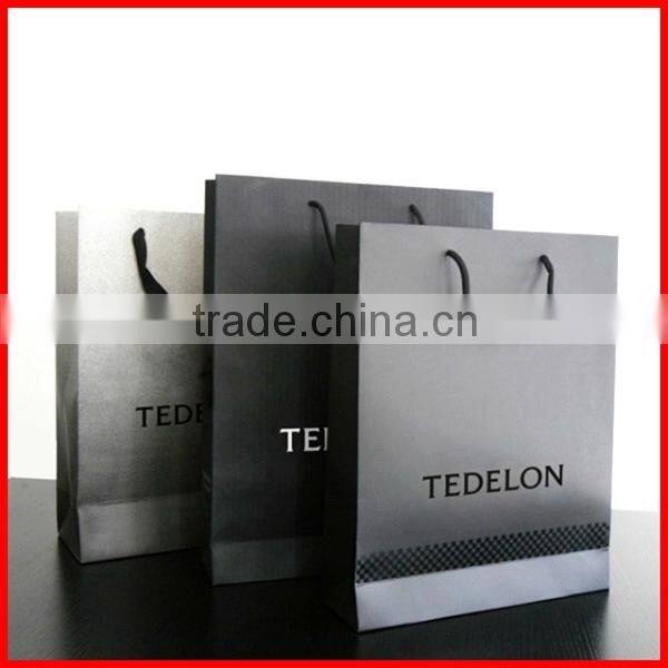 Simply Charming Decorative Cheap Custom Matte Brown Paper Bag With Logo Print