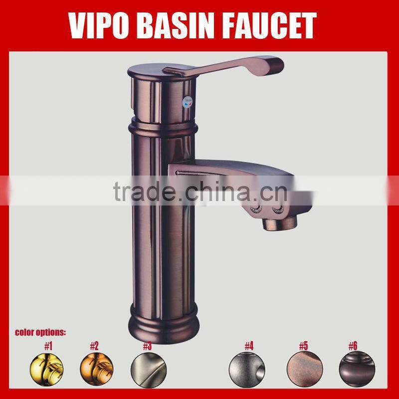 Vintage Bathroom Vessel Sink Faucet Oil Rubbed Bronze Single Handle Single Hole Lavatory Basin Faucets Mixer Valve Control with
