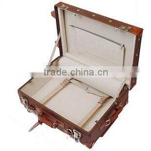 Alibaba china newly design fashional leather zipper lock luggage set