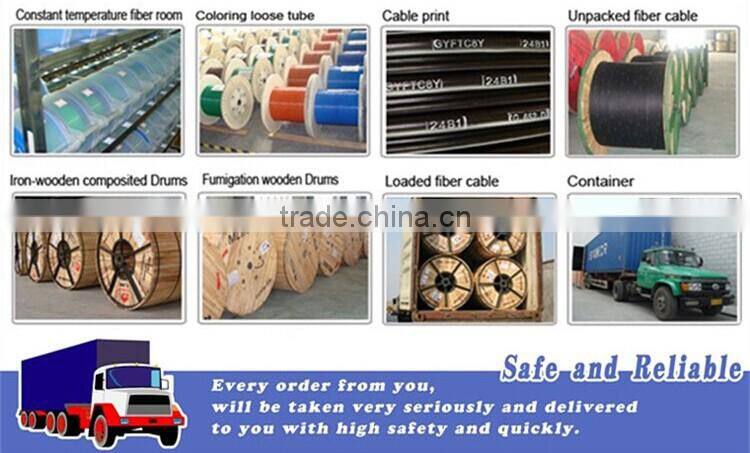 Outdoor armored fiber optic cable direct buried GYTS