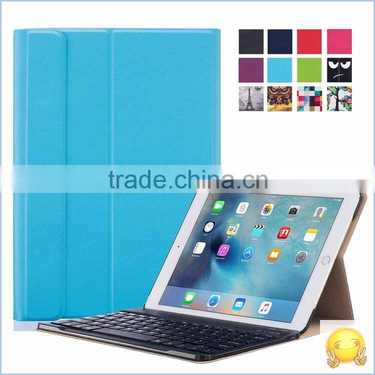 Luxury Business PU Leather Folding Stand cover case for apple ipad pro 9.7'' keyboard case cover