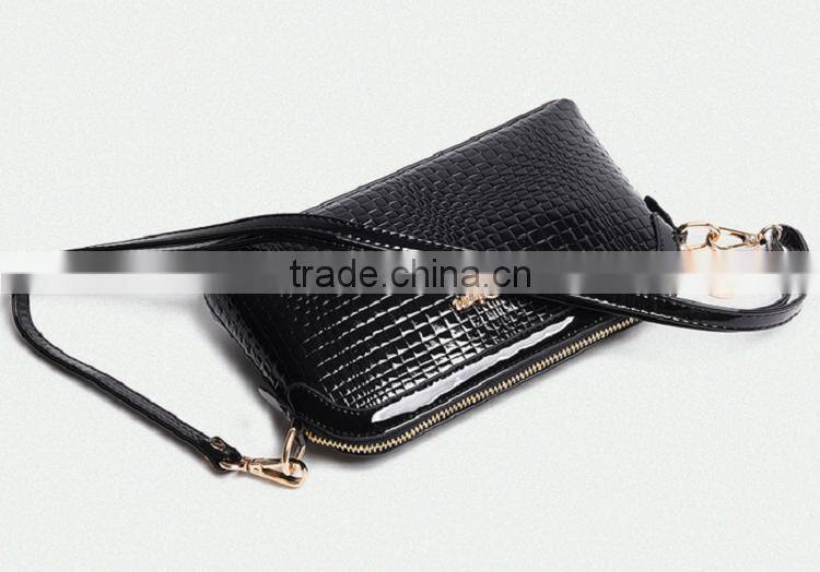 Small Size Shiny PU Leather Lady Bags Messenger Bags Clutch Handbags