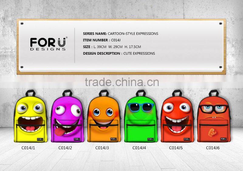 Promote unisex lovely dog backpack cotton backpack school backpack for students