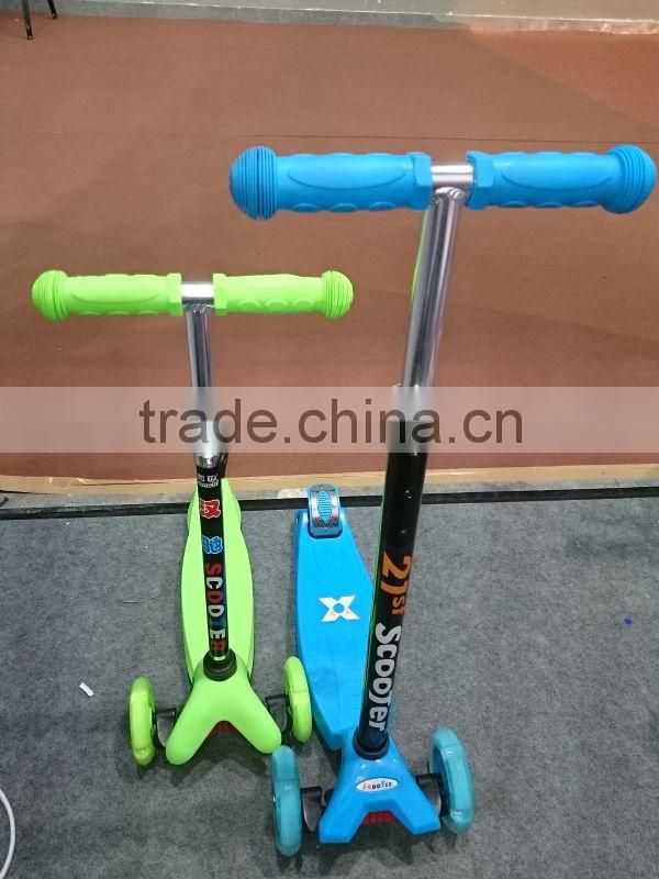 ZHEJIANG MINGBANG 2015 new adult kid iron/aluminum push scooter with 2 flashing wheels new design for children's day gift