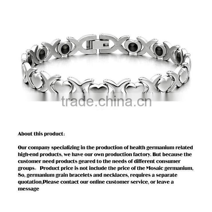 Magnetic treatment titanium bracelets pain germanium, negative ions, far infrared pure titanium bracelets