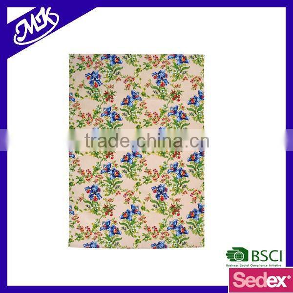 cheap custom design hot transfer printed cotton tea towel