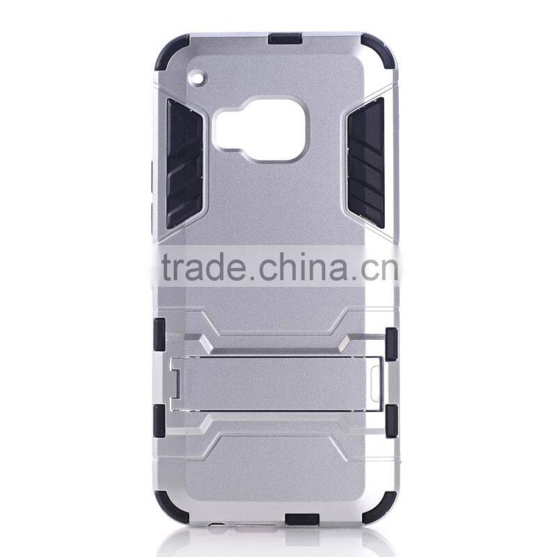 PC+Silicone kickstand hard phone case cover slim armor case for htc one m9 case