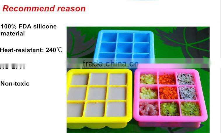 High Quality Custom Silicone Ice Cube Tray with Lid, Personalized Ice Cube Tray Moulds
