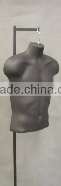 Plastic Mannequin Male Upper Torso Hanging Form | Black or White