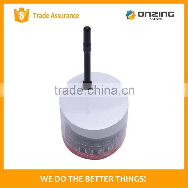 Promotional paper cube shape small size pocket notepad with pen hole