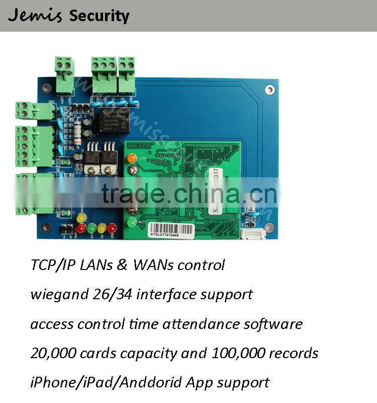 Ethernet Wiegand network TCP IP 4 Door Access Control System+Power+Lock+Reader+Exit Button