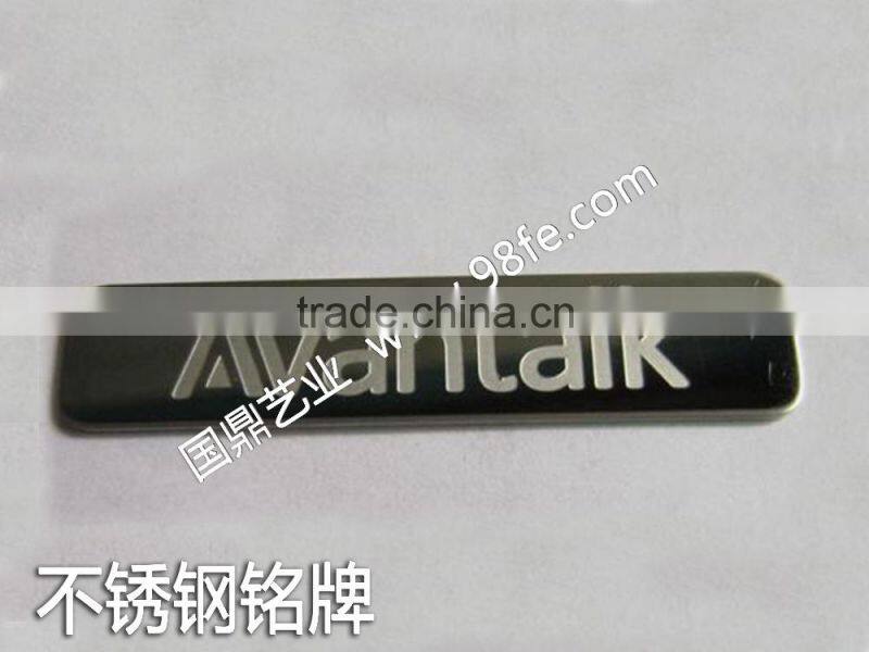 Cheap new coming logo etched stainless steel cards