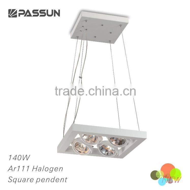 pure aluminum white pendant light 140w rotating halogen pendant light