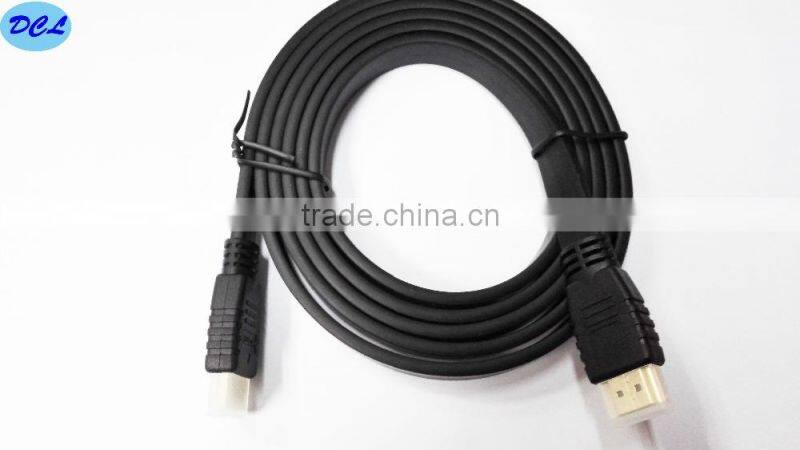 1.8M Black flat HDMI cable male to male