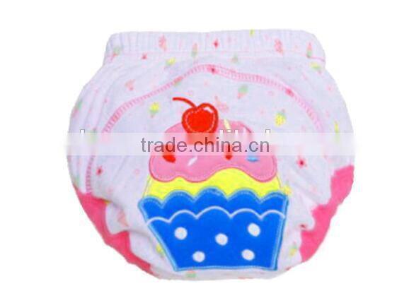 3 layer baby cloth nappy, cute monkey baby diaper, reusable baby nappy, cartoon embroidered training baby cloth nappy,