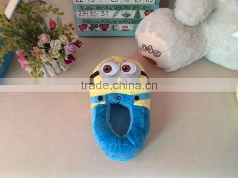 Hot selling despicable me slippers/3D eyes minion slippers and shoes