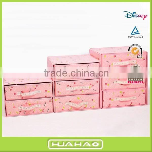 foldable non woven fabric box storage bin with drawer