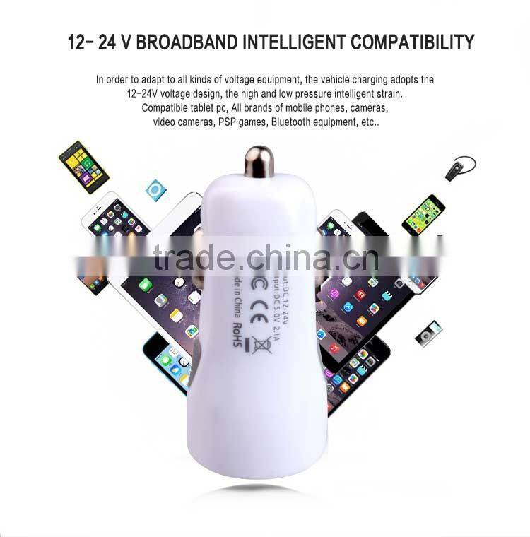 Fast charging universal USB car charger for mobile phone
