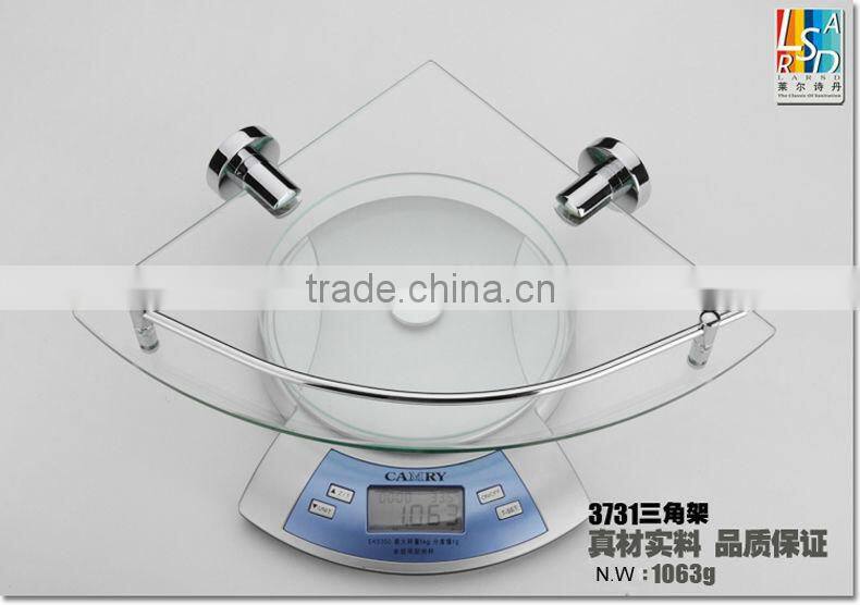 glass conner shelf,bathroom shampoo rack