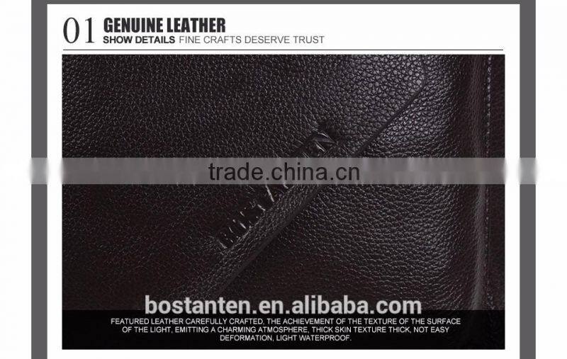 real leather long strap men shoulder messenger bag laptop bags