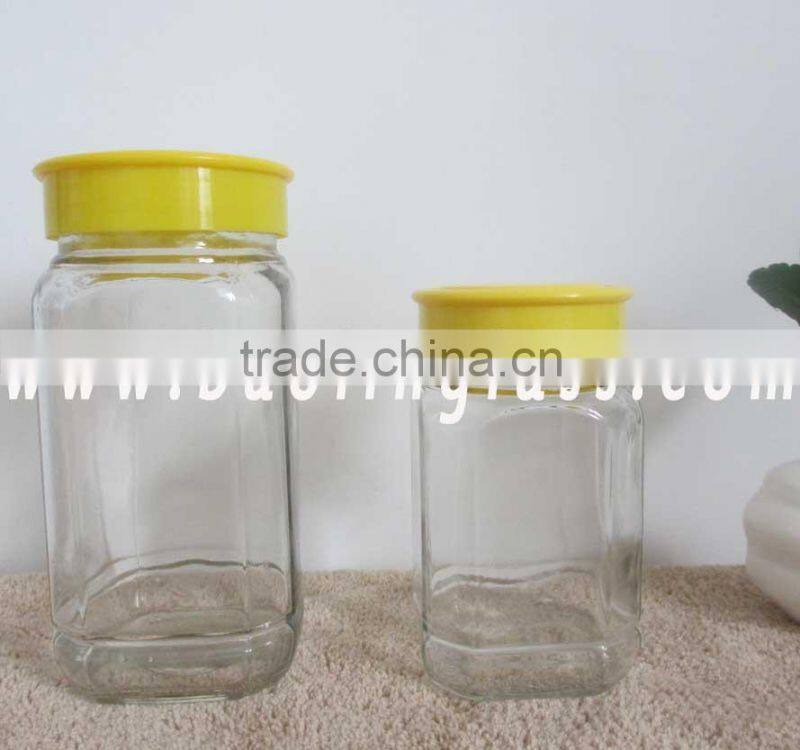 Flat Drum 50ml Small Glass Spices Jars