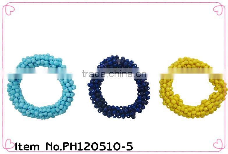 fancy beaded elastic Hair Band Ponytail Holder