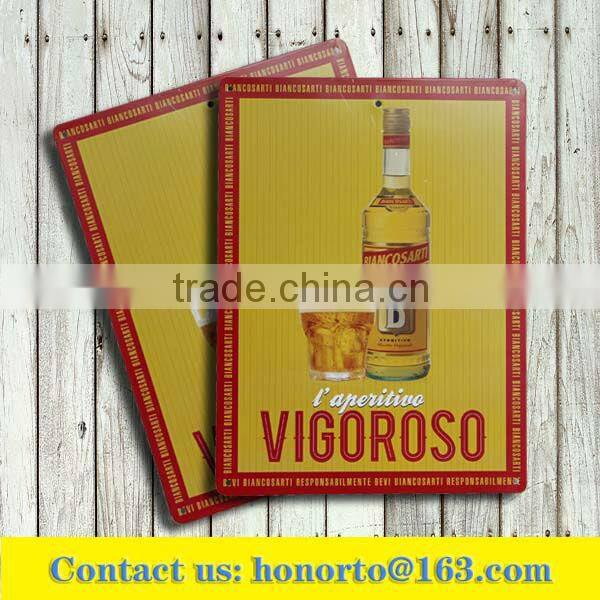 embossed beer tin sign vintage