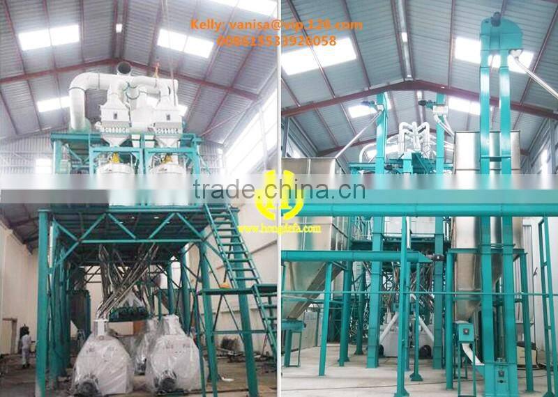 100T/24H maize grinding machine/100T corn milling flour production plant/100 ton per day maize flour milling plant
