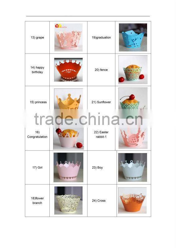 laser cut white snowflake cupcake wrappers for 2016 Olympic Game