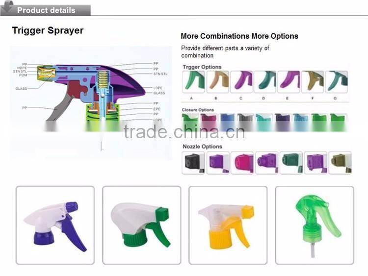 Color brilliancy bottle with trigger sprayers for Aluminum /PET/Glass bottle