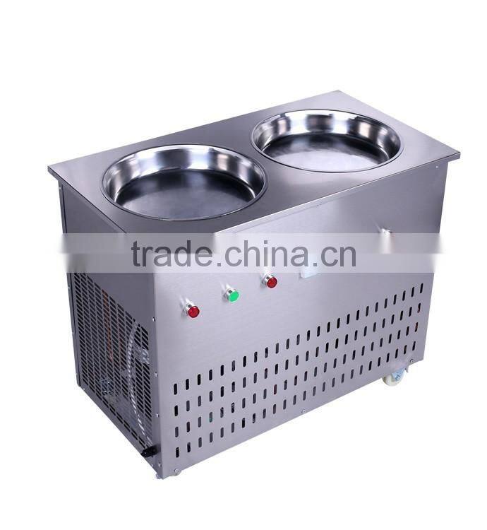 flat pan fried ice cream machine / rolled ice cream machine