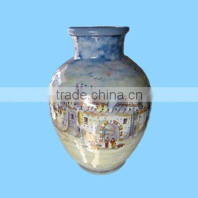 ceramic round italian art vases