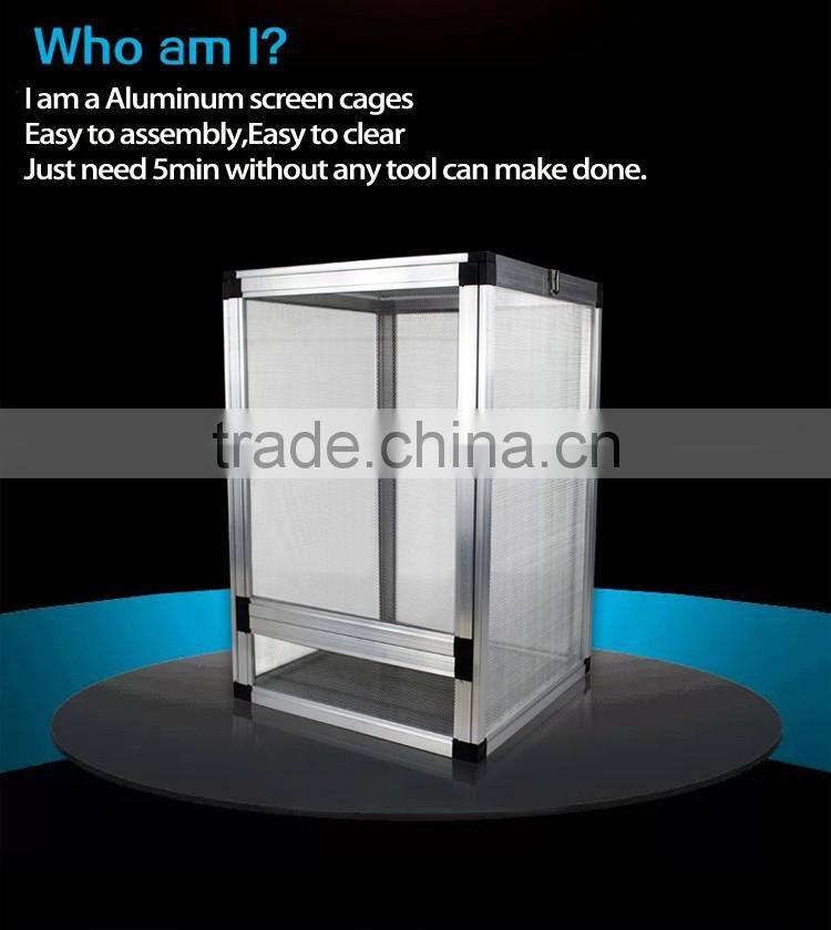 Nomo aluminum alloy mesh reptile terrarium with pvc bottom