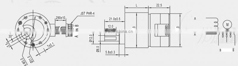 2-phase dc reduction stepping motor for IP Camera