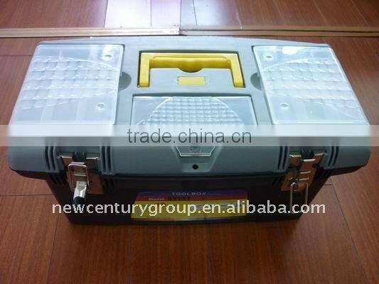 3pcs double deck plastic tool box