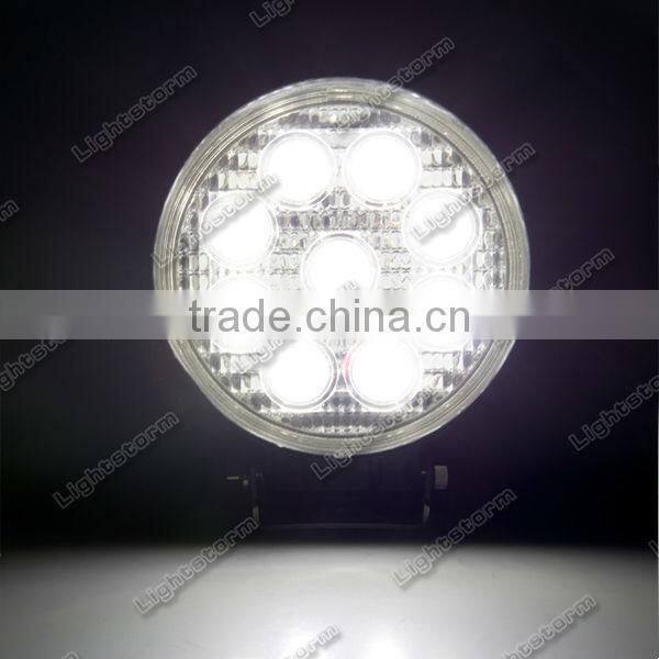 New 4" 27W 12V LED Work Light Off Road Flood Fog Light 6500K ATV Tractor Train Bus Boat Flood Beam for mini jeep 4x4