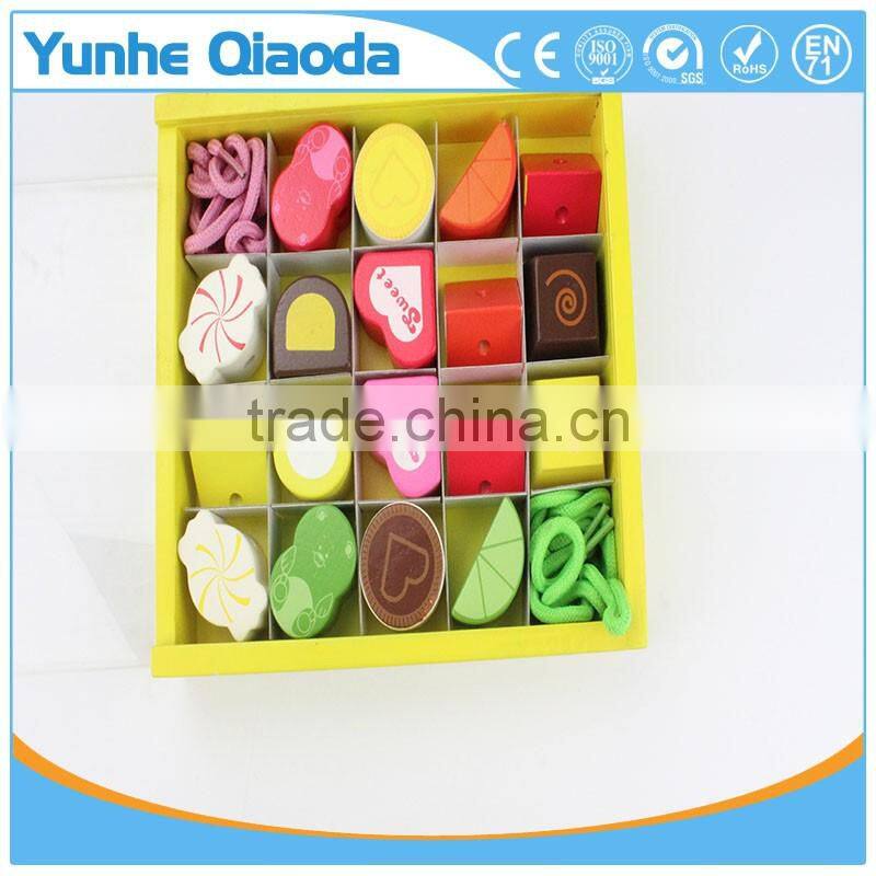 Early Learning wooden stringing of beads box