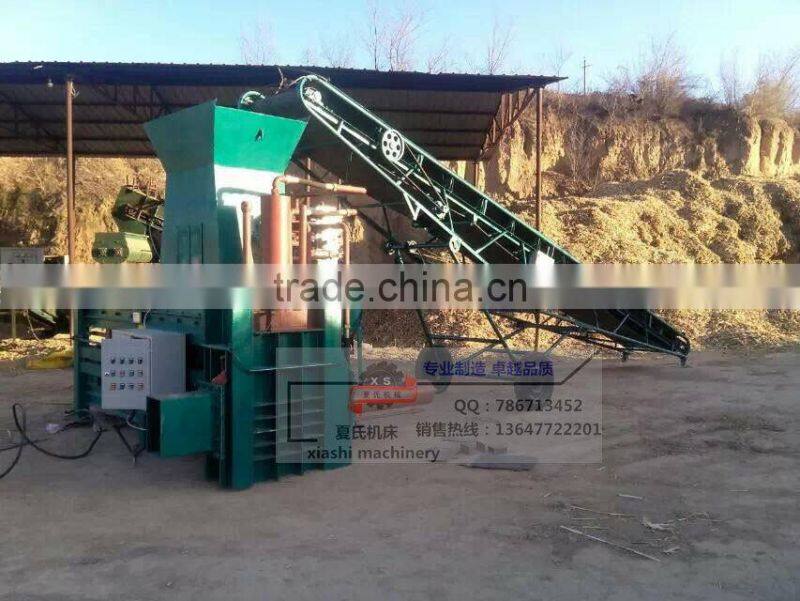 Horizontal hydraulic baling press machine/sawdust wood shavings press baler machine XSJM-50T