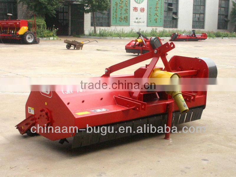 Tractor-mounted PTO rice straw chopper