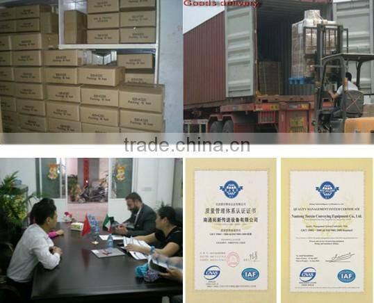 2400C Radius Flush Grid with Hold-down Edge Modular Belt