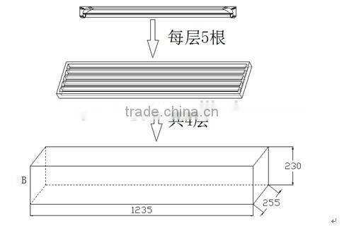 VANQLED G13 led grow lamp tube for plant factory with CE,RoHS approved,one-end plug connecting