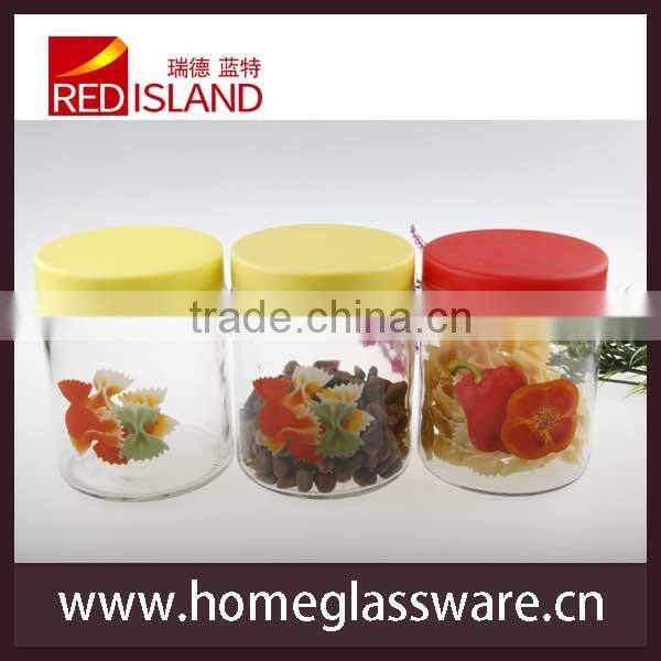 500ml glass storage bottle with plastic lid
